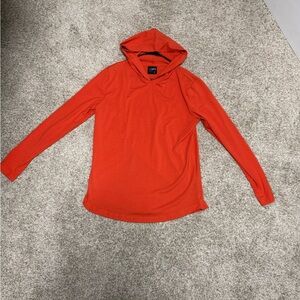 Men’s Cuts Orange Hooded Long Sleeve Top - Medium - NWOT